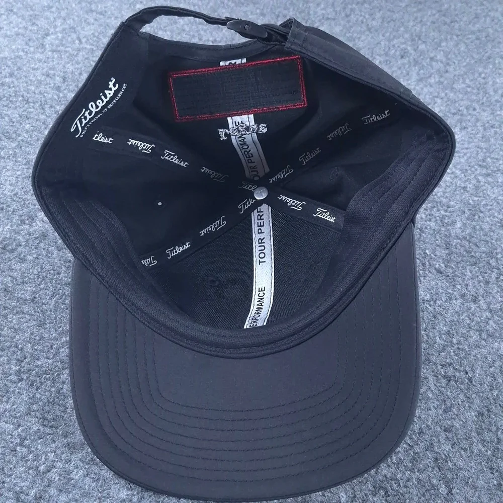 Titleist Tour Performance Golf Hat Black Adjustable FJ Pro V1 Logue Embroidery